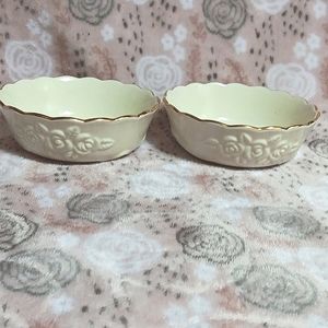 Lenox rose blossom bowls, 2